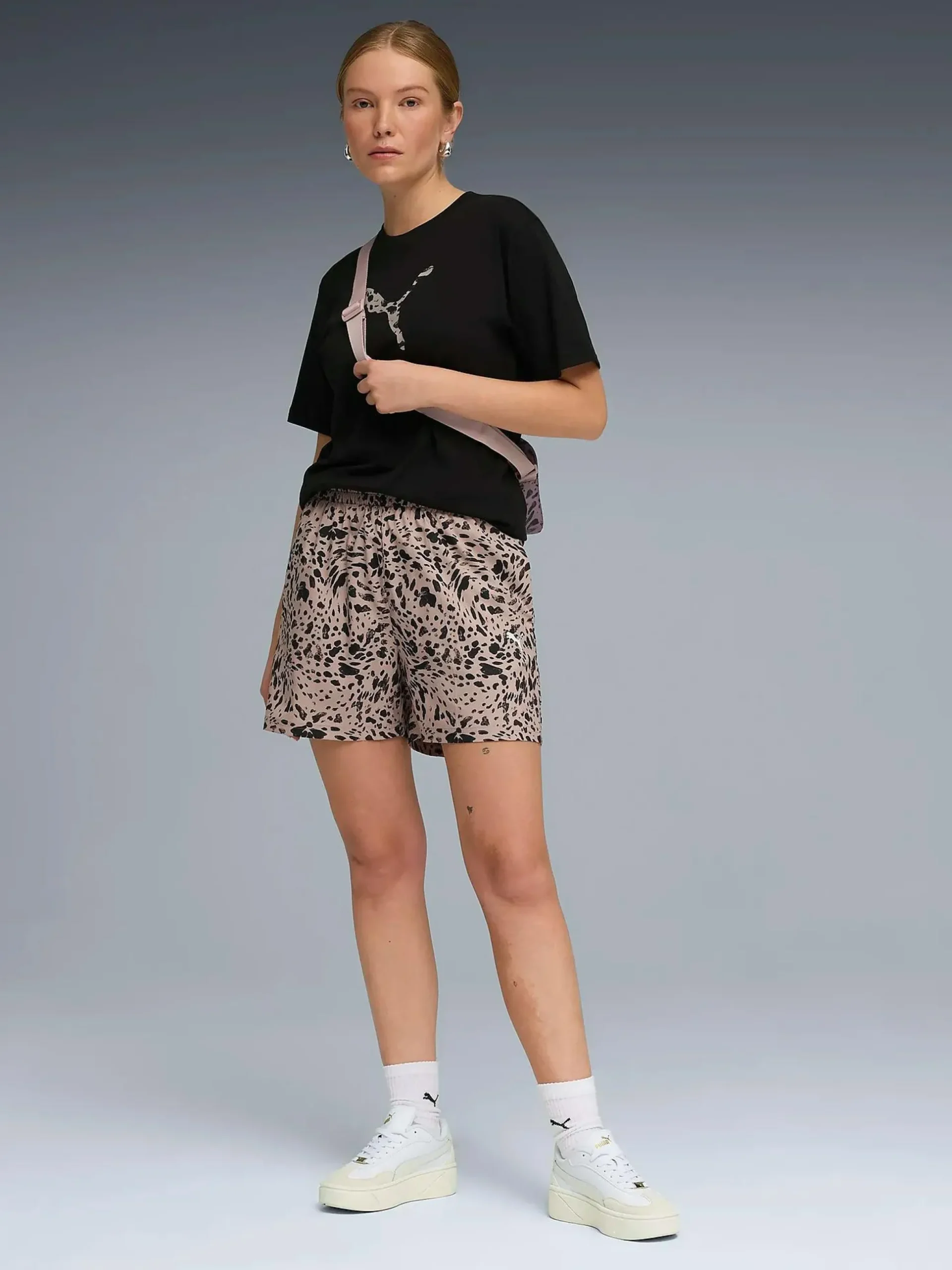 ess graphic animal high-rise aop woven shorts 4