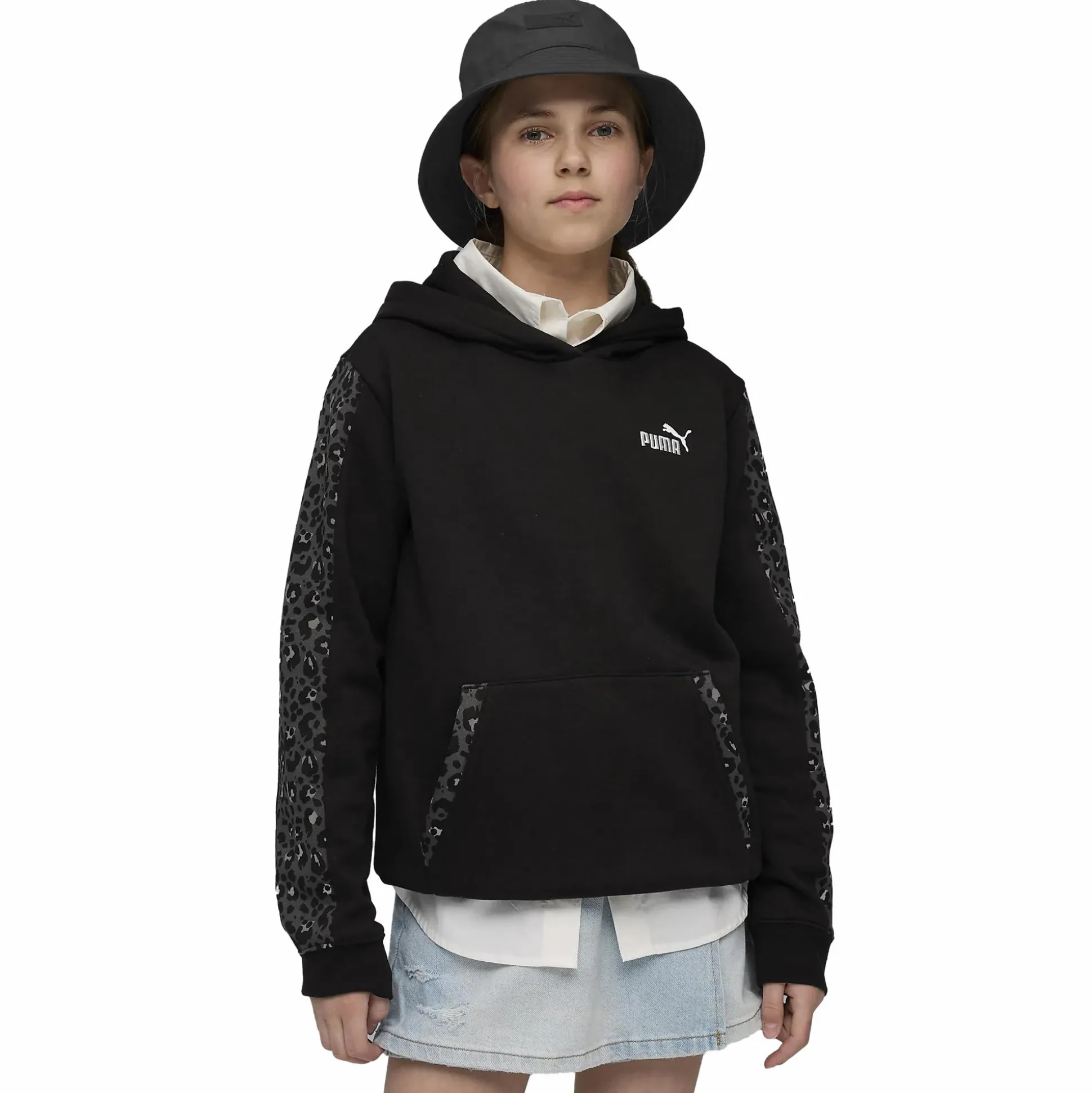 ess graphic animal hoodie jr