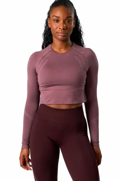 impact seamless ls crop top