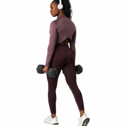 impact seamless ls crop top