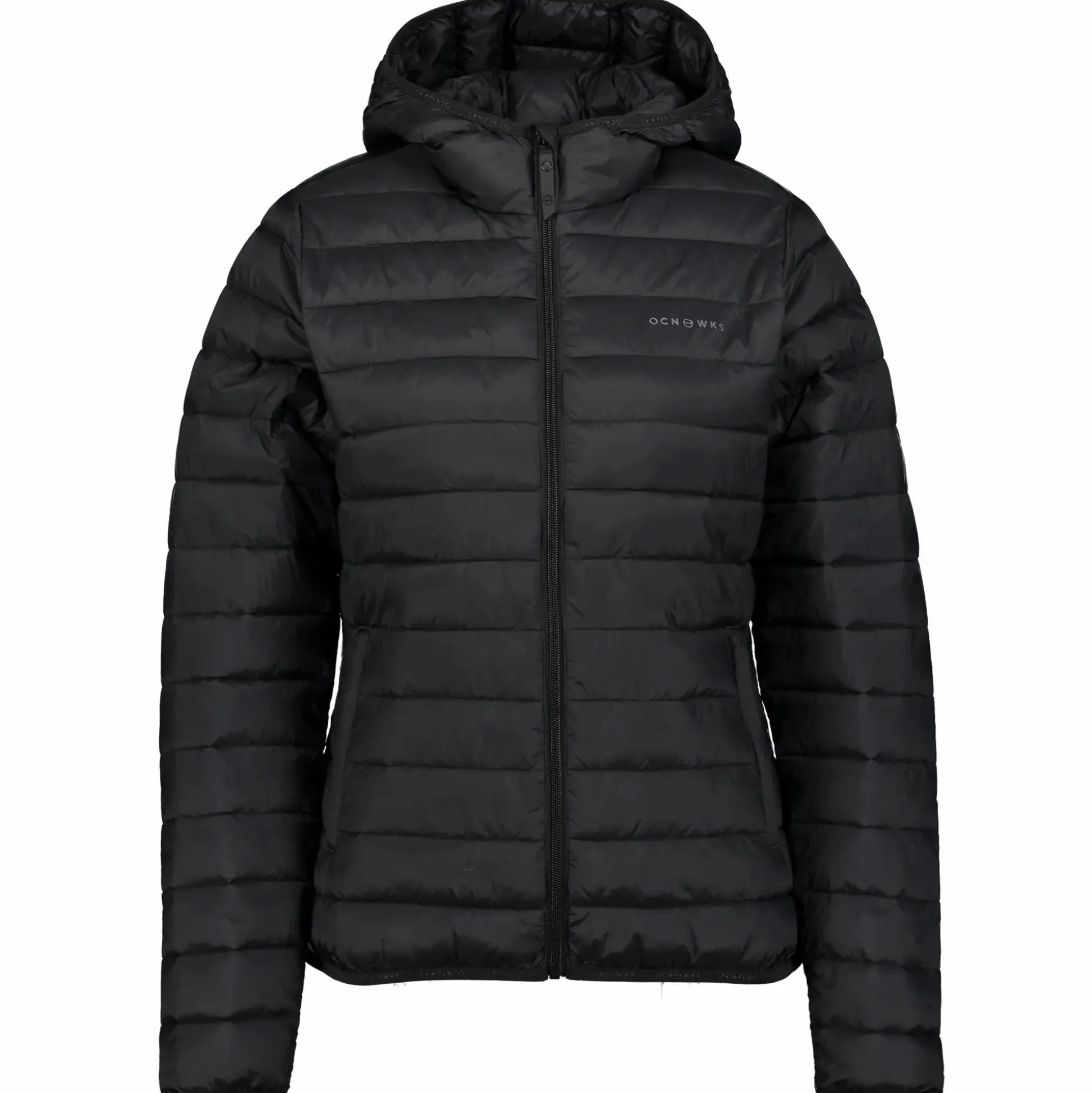 padded hood jacket w