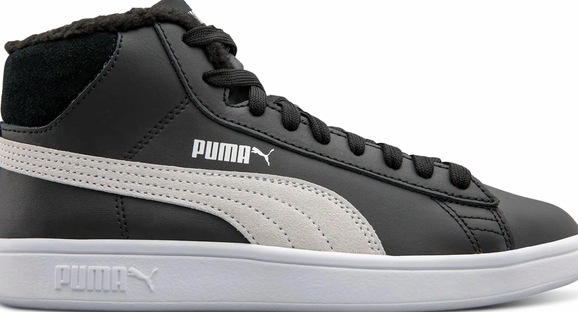 puma smash v2 mid l fur jr