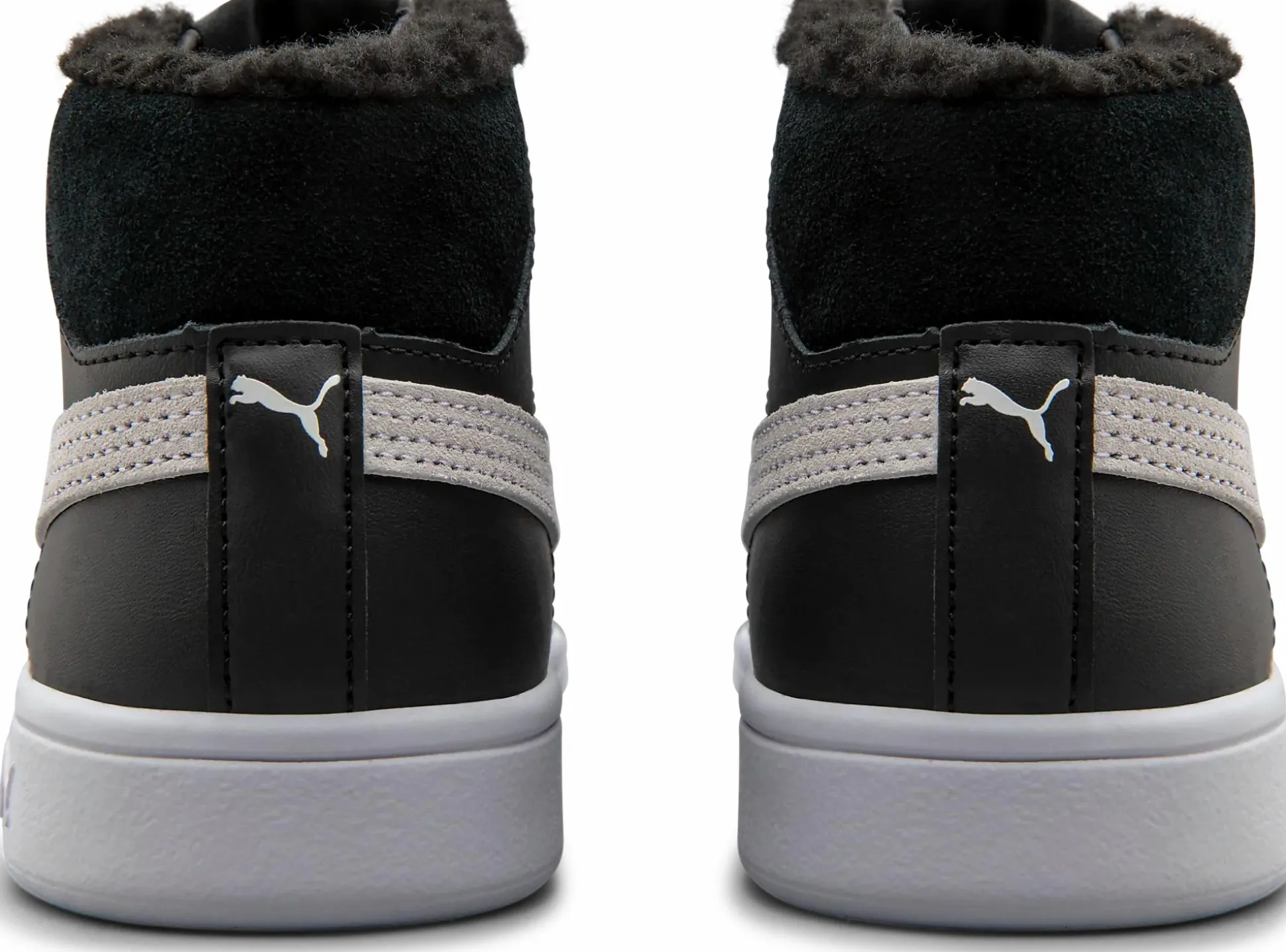 puma smash v2 mid l fur jr